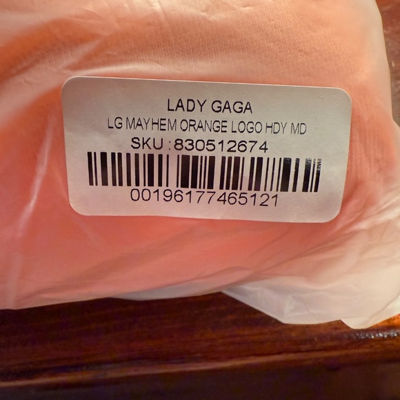 Lady Gaga Mayhem orange hoodie Size M (new in packaging) - Picture 2 of 3